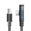 Mcdodo Dichromatic 65W USB-C to USB-C 90 Degree Data Cable with LED (1.2/1.8M)