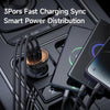 Mcdodo Prism Series 100W USB-C + Dual USB-A Digital Display PD Car Charger