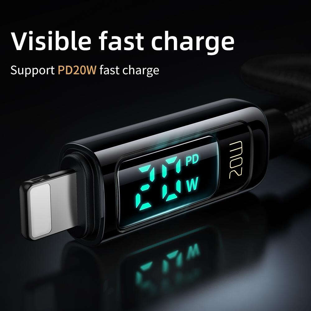 Cavo Elastico 1.8m Cavo MCDODO USB-C Ricarica Rapida E Dati, Nylon LED Cavo Elastico 1.8m Cavo MCDODO USB-C Ricarica Rapida E Dati, Nylon LED